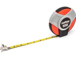 Crescent Lufkin 100' Closed Reel SAE/Metric Yellow Clad Steel Long Tape Measure